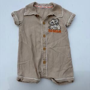 Simba embroidered one piece linen baby outfit 6-9 months